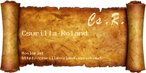 Csurilla Roland névjegykártya